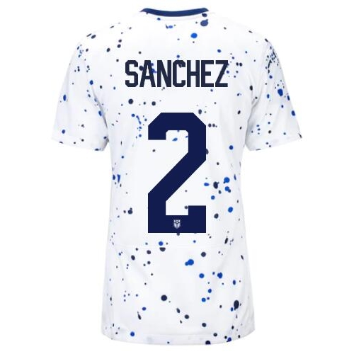 USA Ashley Sanchez 2023 Home Women's Stadium Soccer Jersey