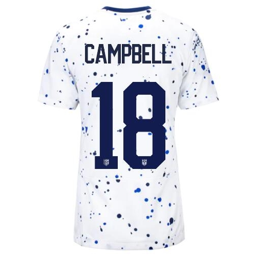 USA Jane Campbell 2023 Home Women's Stadium Soccer Jersey