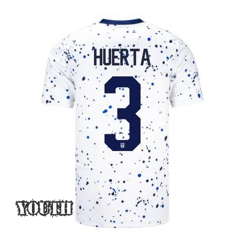 USA Sofia Huerta 2023 Home Youth Stadium Soccer Jersey