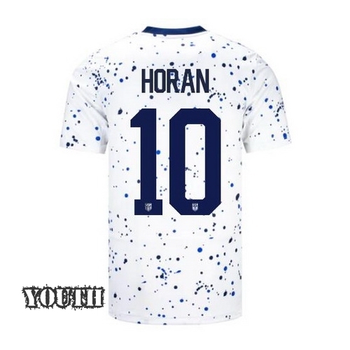 USA Lindsey Horan 2023 Home Youth Stadium Soccer Jersey