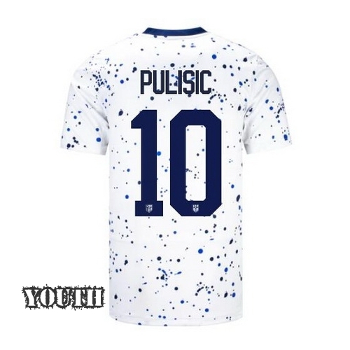 USA Christian Pulisic 2023 Home Youth Stadium Soccer Jersey