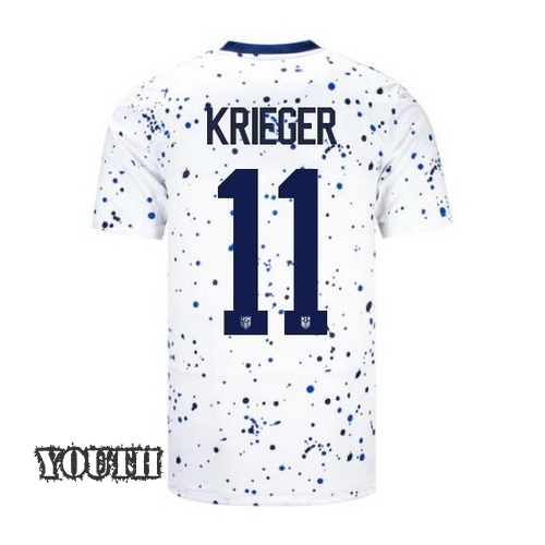 USA Ali Krieger 2023 Home Youth Stadium Soccer Jersey