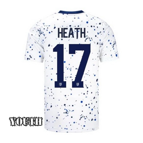 USA Tobin Heath 2023 Home Youth Stadium Soccer Jersey