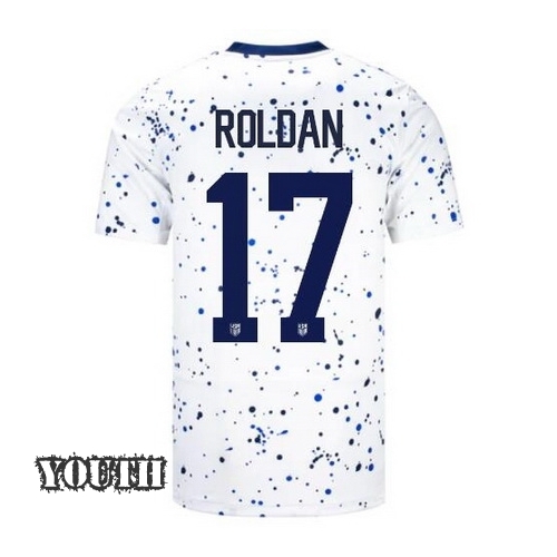 USA Cristian Roldan 2023 Home Youth Stadium Soccer Jersey