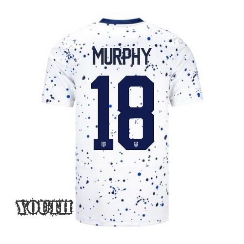 USA Casey Murphy 2023 Home Youth Stadium Soccer Jersey