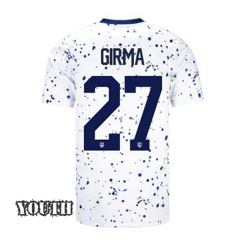 USA Naomi Girma 2023 Home Youth Stadium Soccer Jersey