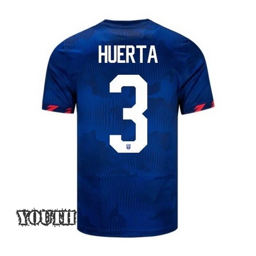 USA Sofia Huerta 2023 Away Youth Stadium Soccer Jersey - Click Image to Close