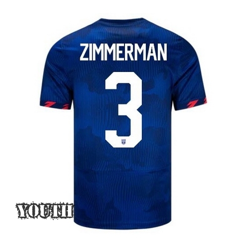 USA Walker Zimmerman 2023 Away Youth Stadium Soccer Jersey