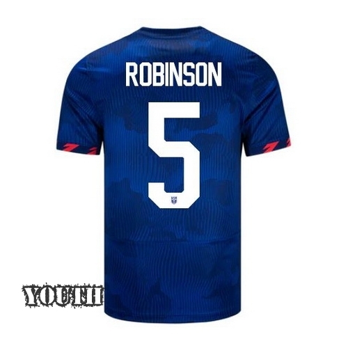 USA Antonee Robinson 2023 Away Youth Stadium Soccer Jersey