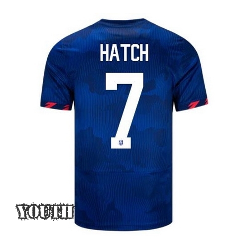 USA Ashley Hatch 2023 Away Youth Stadium Soccer Jersey