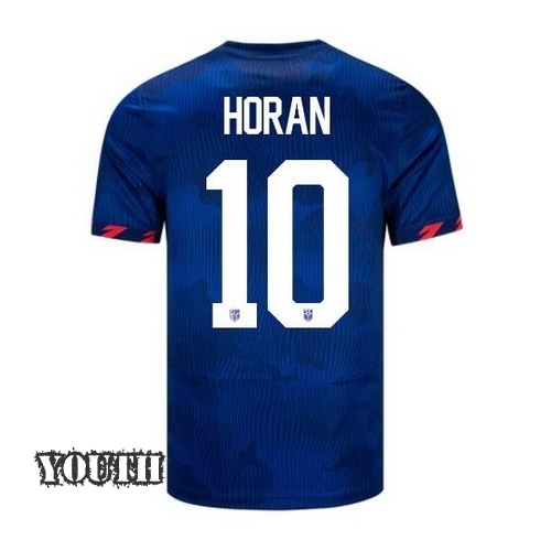 USA Lindsey Horan 2023 Away Youth Stadium Soccer Jersey