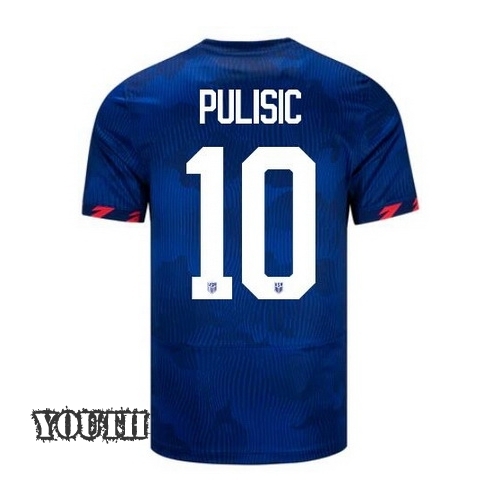 USA Christian Pulisic 2023 Away Youth Stadium Soccer Jersey