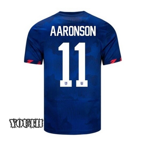 USA Brenden Aaronson 2023 Away Youth Stadium Soccer Jersey