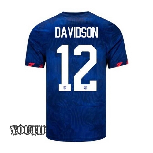 USA Tierna Davidson 2023 Away Youth Stadium Soccer Jersey