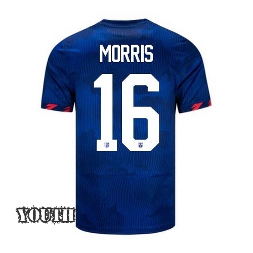 USA Jordan Morris 2023 Away Youth Stadium Soccer Jersey