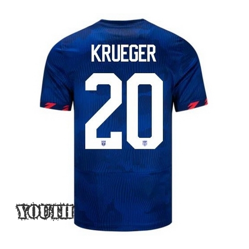 USA Casey Krueger 2023 Away Youth Stadium Soccer Jersey - Click Image to Close