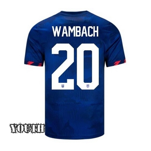 USA Abby Wambach 2023 Away Youth Stadium Soccer Jersey
