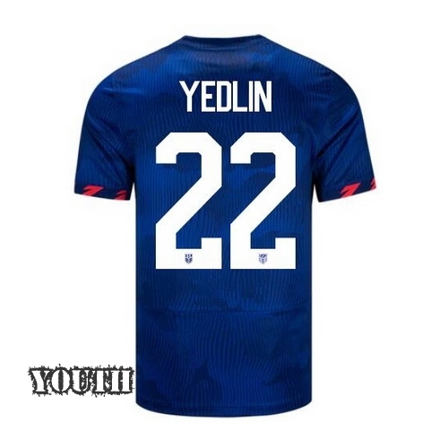USA DeAndre Yedlin 2023 Away Youth Stadium Soccer Jersey