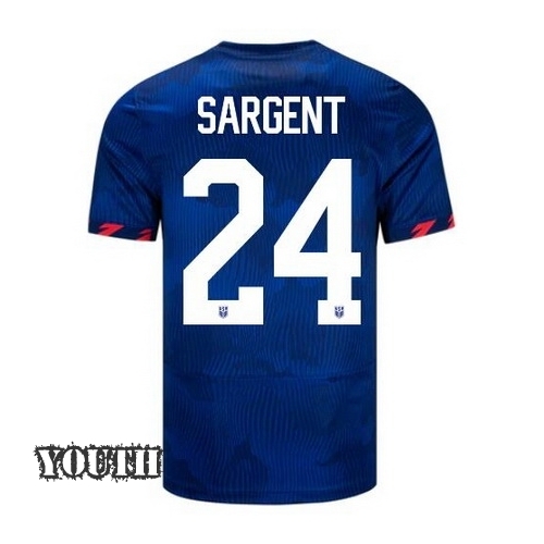 USA Josh Sargent 2023 Away Youth Stadium Soccer Jersey - Click Image to Close