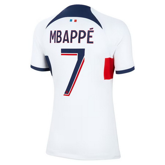 2023/2024 Kylian Mbappe Away #7 Women's Soccer Jersey