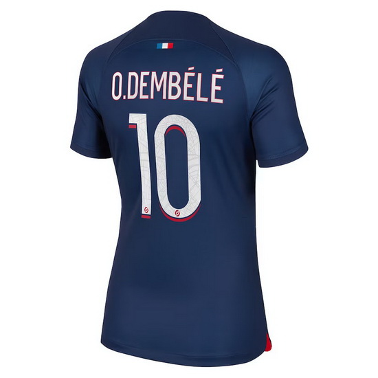 2023/2024 Ousmane Dembele Home #10 Women's Soccer Jersey - Click Image to Close