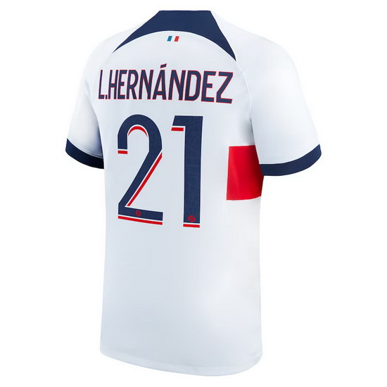 2023/2024 Lucas Hernandez Away #21 Men's Soccer Jersey - Click Image to Close