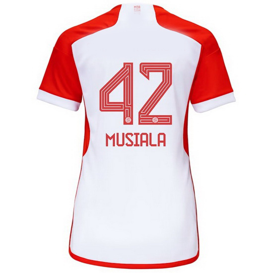 2023/2024 Jamal Musiala Home #42 Women's Soccer Jersey