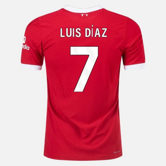 2023/2024 Luis Diaz Home #7 Men's Soccer Jersey - Click Image to Close