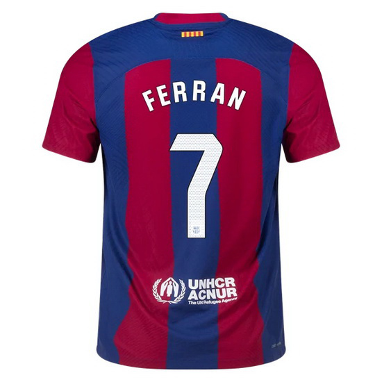 2023/2024 Ferran Torres Home #7 Men's Soccer Jersey - Click Image to Close