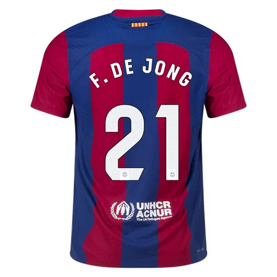 2023/2024 Frenkie de Jong Home #21 Men's Soccer Jersey