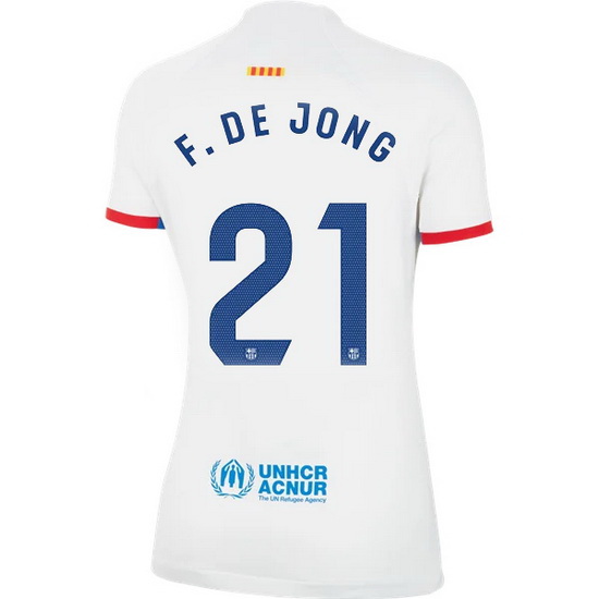 2023/2024 Frenkie de Jong Away #21 Women's Soccer Jersey