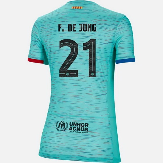 2023/2024 Frenkie de Jong Third #21 Women's Soccer Jersey - Click Image to Close
