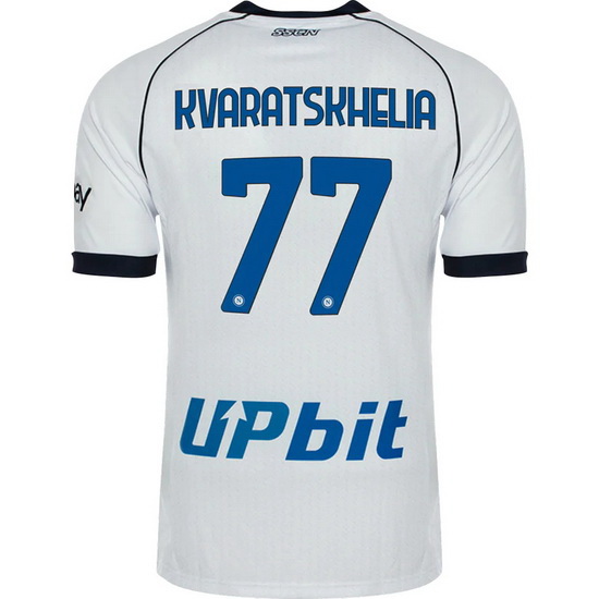 2023/2024 Khvicha Kvaratskhelia Away #77 Men's Soccer Jersey