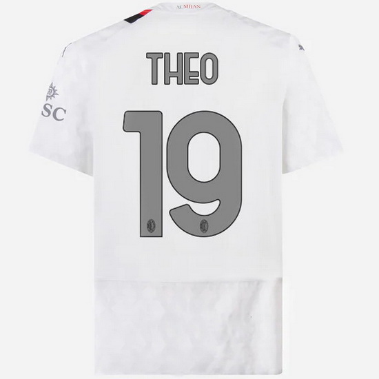 2023/2024 Theo Hernandez Away #19 Men's Soccer Jersey