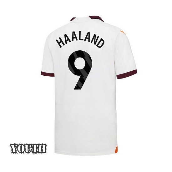 2023/2024 Erling Haaland Away #9 Youth Soccer Jersey