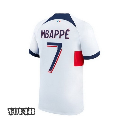 2023/2024 Kylian Mbappe Away #7 Youth Soccer Jersey