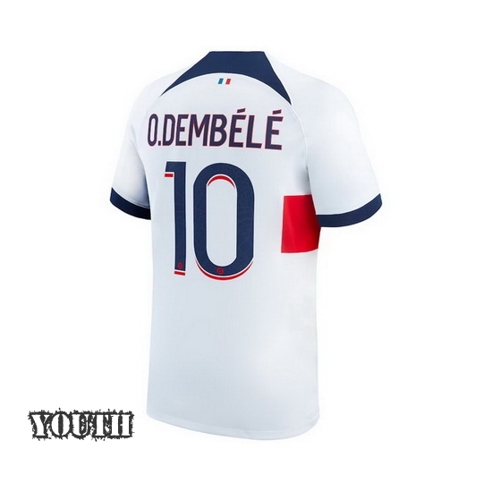 2023/2024 Ousmane Dembele Away #10 Youth Soccer Jersey