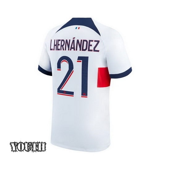 2023/2024 Lucas Hernandez Away #21 Youth Soccer Jersey