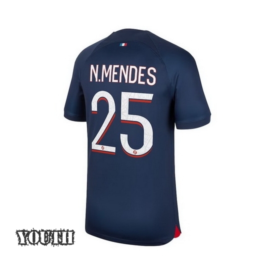 2023/2024 Youth Nuno Mendes Home #25 Soccer Jersey