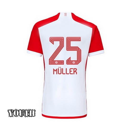 2023/2024 Youth Thomas Muller Home #25 Soccer Jersey