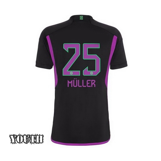 2023/2024 Thomas Muller Away #25 Youth Soccer Jersey
