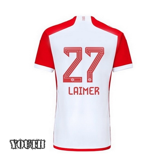 2023/2024 Youth Konrad Laimer Home #27 Soccer Jersey