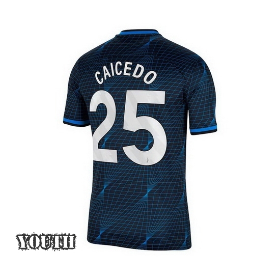 2023/2024 Moises Caicedo Away #25 Youth Soccer Jersey