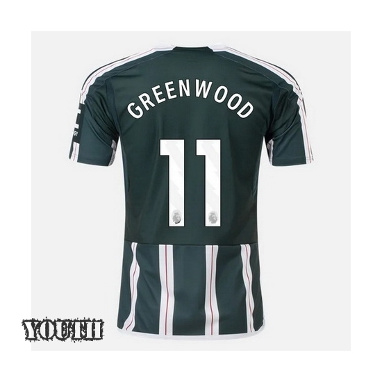 2023/2024 Mason Greenwood Away #11 Youth Soccer Jersey