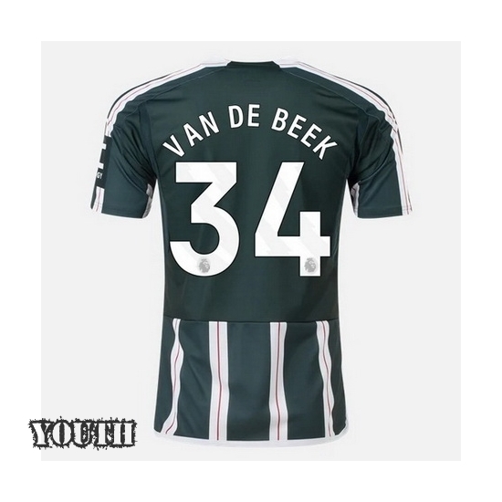 2023/2024 Donny van de Beek Away #34 Youth Soccer Jersey