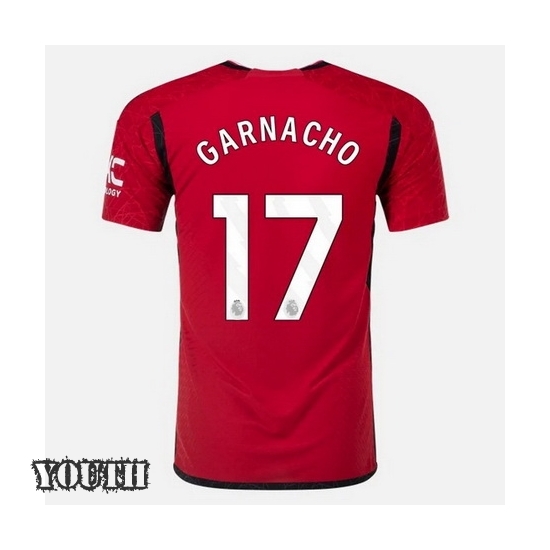 2023/2024 Youth Alejandro Garnacho Home #17 Soccer Jersey