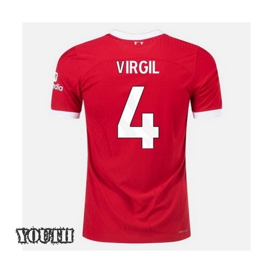 2023/2024 Youth Virgil van Dijk Home #4 Soccer Jersey