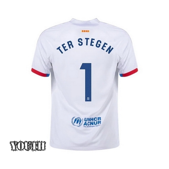 2023/2024 Marc-Andre ter Stegen Away #1 Youth Soccer Jersey - Click Image to Close