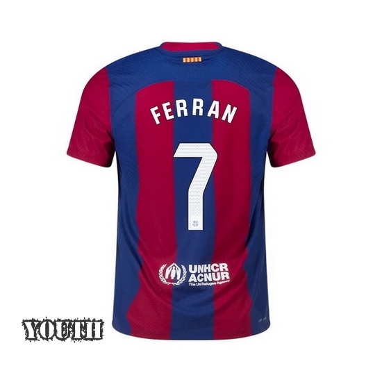 2023/2024 Youth Ferran Torres Home #7 Soccer Jersey - Click Image to Close