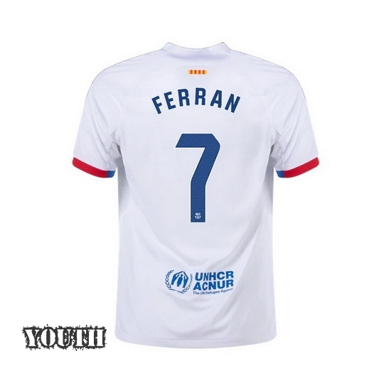 2023/2024 Ferran Torres Away #7 Youth Soccer Jersey